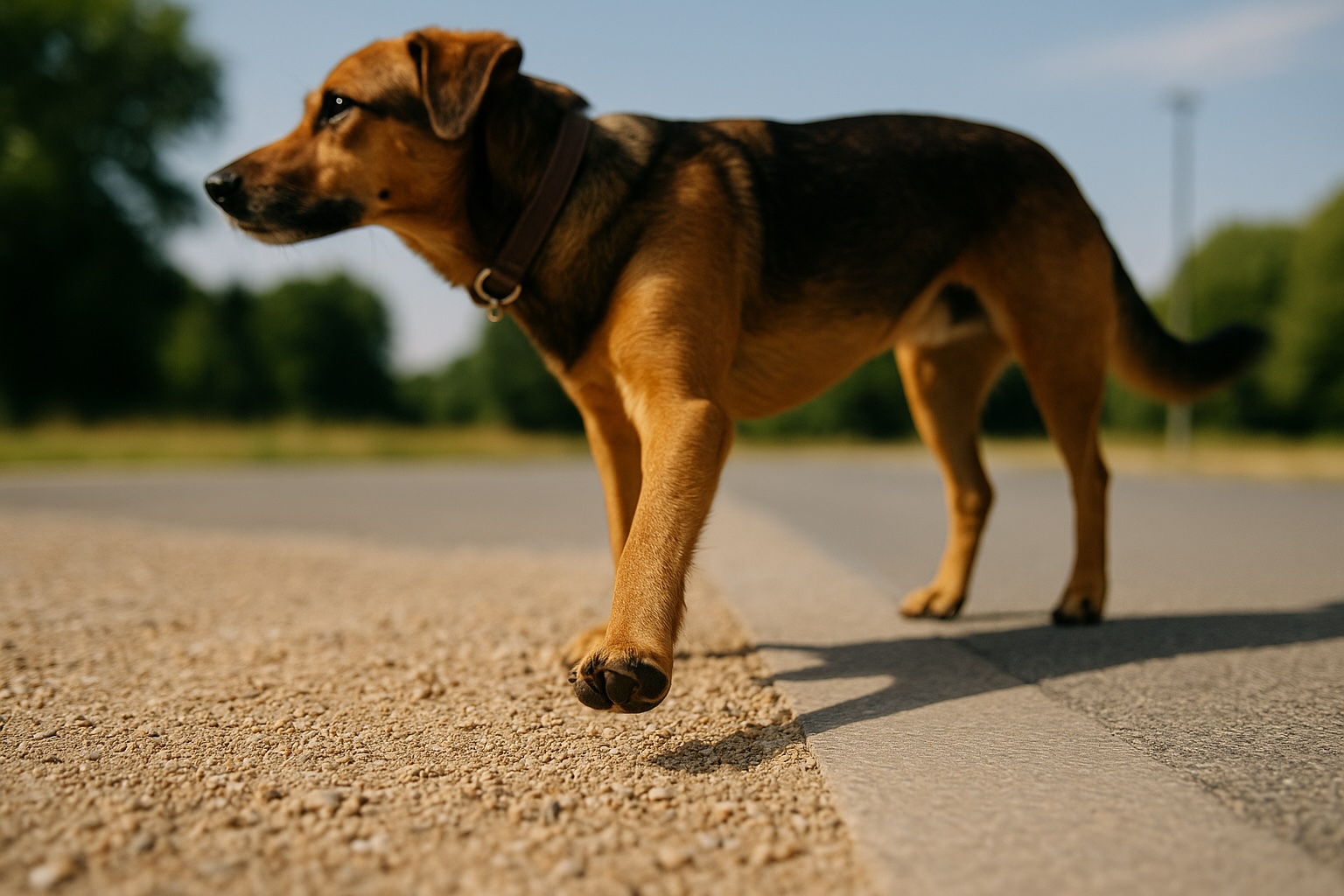 Come proteggere le zampe del cane da asfalto rovente e ghiaia