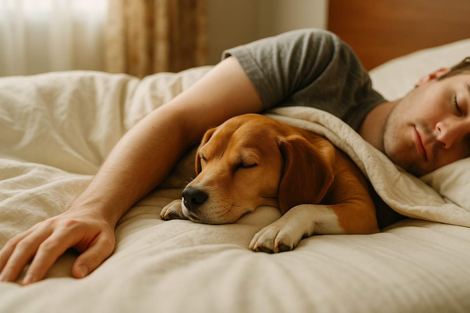 Frequenze del cuore: perché dormire accanto al proprio umano riduce lo stress