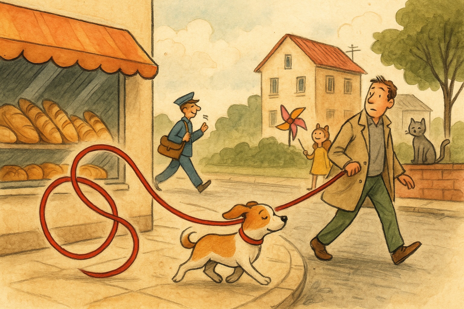 Il guinzaglio che non voleva stare fermo