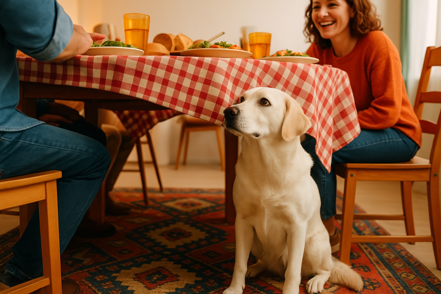 Sotto il tavolo, ma dentro la festa